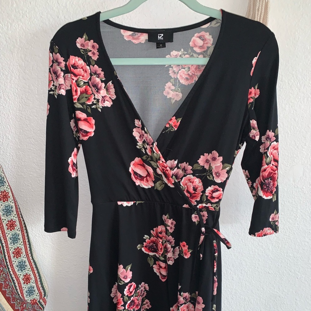 Floral wrap dress